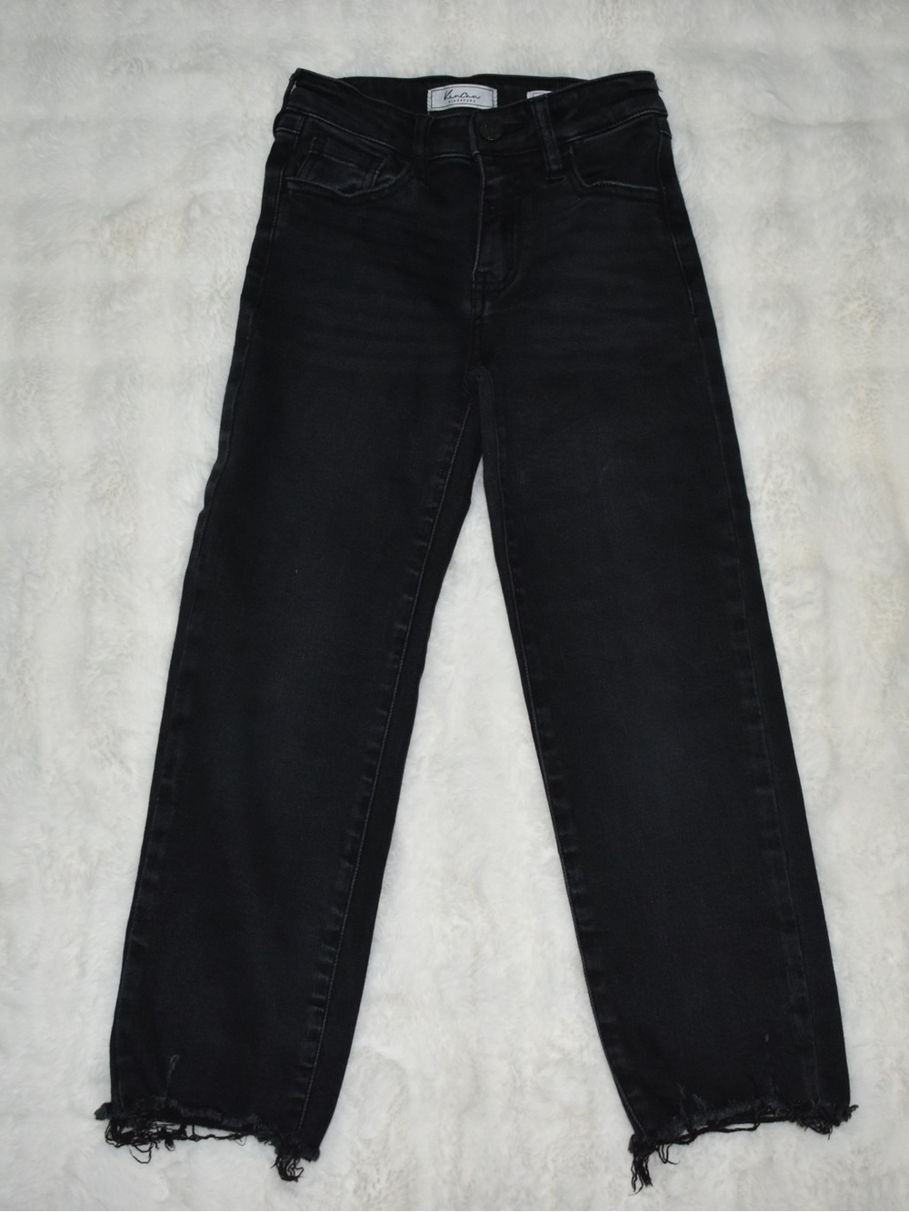KanCan Black Girls' Frayed Hem Jeans